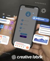 Mobile app design concept for business growth